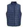 JACK & JONES Brezrokavnik JJELVIS temno modra