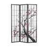 Homestyle4U Pregradna stena, 3-delna, 132x2x179 cm, črna