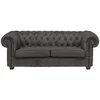 Landscape CHESTERFIELD ZOFA, temno siva tekstil