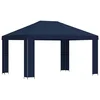 Vidaxl Paviljon 4 x 3 m Modra Poliester in jeklo 190 gsm