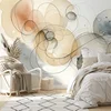 Tapeta abstraktni akvarelni krogi - 196x270