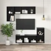 Set TV komoda Crni hrast 37 x 37 x 107 cm Konstruirano drvo