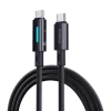 Polnilni in podatkovni kabel USB-C v USB-C Baseus Lit s PD in QC 100W - 1m - črn