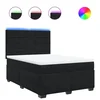 Vidaxl Box spring posteljni z vzmetnico črn 140x190 cm žamet