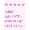 Kuhinjski plakat Chef Was Cute A4 21x30 cm