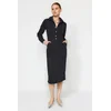Trendyol Black Midi Denim Dress
