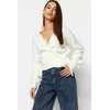 Trendyol Soft Textured Ecru V-Neck Knitwear Cardigan