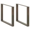 Noge za blagovaonski stol U-oblik 3 kom Prirodni čelik 100 x (72-73) cm Čelik