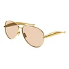 Bottega Veneta BV1305S 002 ONE SIZE (64) Zlata/Rjava