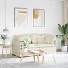 Modularna sofa s jastucima, baršunasta krem