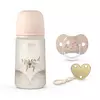Suavinex Set Flašica 270Ml + Varalica 0/6M + Klipsa Sivi Joy