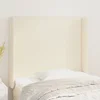 Uzglavlje s ušima krem 83x16x118/128 cm od umjetne kože