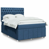 vidaXL vidaXL Box spring postelja z vzmetnico modra 160x200 cm blago, (21309486)