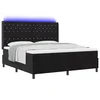 vidaXL vidaXL Box Spring postelja z vzmetnico in LED črna 180x200 cm žamet, (22049613)