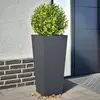 Vrtne sadilice 2 kom antracit 35x35x75 cm čelične