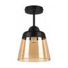 BRILAGI-LED Plafonski luster R GLASS 1xE27/60W/230V prečnik 15,5 cm crna/dimljeno bež