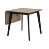 Miza Oakland 633 (Divji hrast + Črna) Divji hrast, Črna, 76x80x80cm, Podaljšanje, Prevleka iz naravnega lesa, MDF plošča, Les