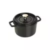 Cocotte cooking pot, cast iron, 16cm/1.2L, Black - Staub