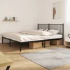 Metalni okvir za krevet s uzglavljem crni 183x213 cm