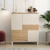 Hanah Home Multifunkcionalna komoda, Krem