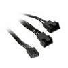 Kolink PC ventilator Y-kabel [1x 4-polni ženski konektor za računalniški ventilator - 2x 4-polni ženski konektor za računalniški ventilator] 0.35 m črna Koli, (20416074)