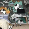 Samolepilna tapeta nogometna žoga v moderni varianti - 294x198