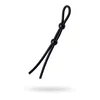 Gardj Europe Lasso za penis A-toys znamke TOYFA z dvema kroglicama, silikon, črn, 19,5 cm