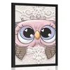 Plakat ljubke sovice - 60x90 silver