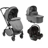 Kikka Boo Kolica Lanah 3in1 set sa auto sedištem I-Prime I-size i tvrdom korpom Grey