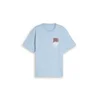 TOM TAILOR DENIM Majica svetlo modra / rjava / off-bela
