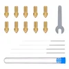 Elegoo Neptune 4/4 Pro Multi-size brass nozzle pack (2pcs 0.2mm, 4pcs 0.4mm, 2pcs 0.6mm, 2pcs 0.8mm) ( 068277 )
