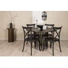 Venture Design Jedilna miza in stol komplet Stone in Crosett miza 120x74 cm stol 55x90x52 cm črna