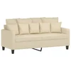Vidaxl Kavč dvosed krem 140 cm blago