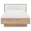 Xora POSTELJA 120 cmx200 cm , leseni material bela, hrast