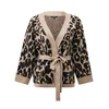 Mexx Ženski kardigan Jacquard MF006602553W, Dugi, Dugi rukav, Smeđi