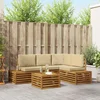 Set vanjskih sofa s jastukom Prirodna i bež 59 x 59 x 37 cm