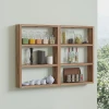 Hanah Home Zidna polica Hexa, 84.6x60x9 cm, Smeđa