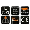 Dukserica Comfort sa rajsf. i kapuljačom vel. L/52 250g/m2 teget Neo