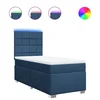 Vidaxl Box spring postelja z vzmetnico modra 80x200 cm blago