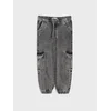 Sinsay - Jeans jogger comfort cargo sa efektom pranja - svetlo siva