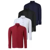 QUADRUPLE SET G721 DEWBERRY MENS SHIRT-BLACK-WHITE-NAVY-BURGUNDY