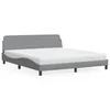 Krevet s madracem Dover svjetlosivi 180x200 cm od tkanine