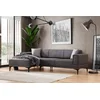 Atelier del Sofa Ugaona garnitura Horizon 85x43x207cm Tamnosiva