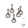 Redo 01-2262 - Luster na sajli LOB 5xE27/42W/230V siva