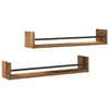 Polica na zidu Zidne 2 pcs Staro drvo 80 x 16 x 14 cm