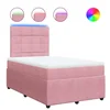 Vidaxl Box spring postelja z vzmetnico roza 120x200 cm žamet
