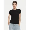 Tommy Jeans Majica Logo Slim črna/bela