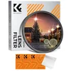 K&F 82MM Ultra-Thin Adjustable Long 4-8 Point Star Filter, Green Coated, with 3 Vacuum Cleaning Clot