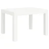 Vidaxl Vrtna miza bela 59x47x40 cm PP