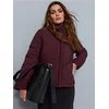 Sinsay - Poplavljena jakna puffer sa stanjivačkom kapi - maroon